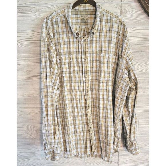 Beretta Sport Plaid Long Sleeve Button Down Shirt SZ XXL Hunting Shooting Top - Picture 2 of 7
